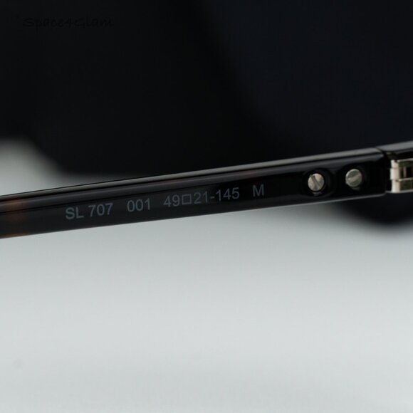 BRAND NEW Saint Laurent SL707 001 Silver Havana Grey Oval Unisex Sunglasses - Picture 6 of 10